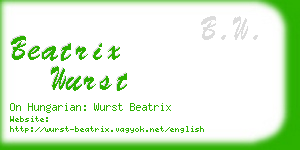 beatrix wurst business card